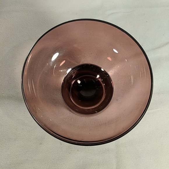 Amethyst Purple Glass Decanter Set of 9 6 Glasses Cups Bowl Rest Stop Topper VTG - Picture 9 of 16